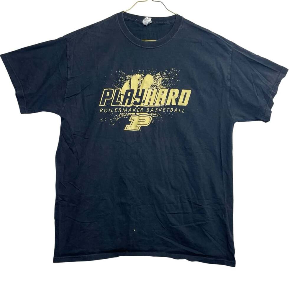 Purdue Boilermakers Basketball Jerzees T-Shirt Black Gold Men’s XL